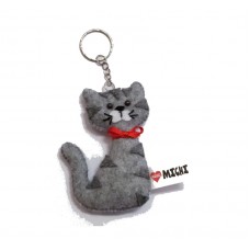 MICHI Portachiavi Gatto Grigio - Keyring Grey cat